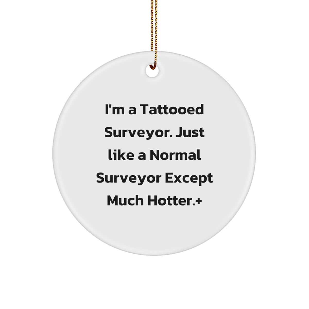 Funny Surveyor Gifts for Men Unique Circle Ornament from Family, Friends, Coworkers, or You - Image 1