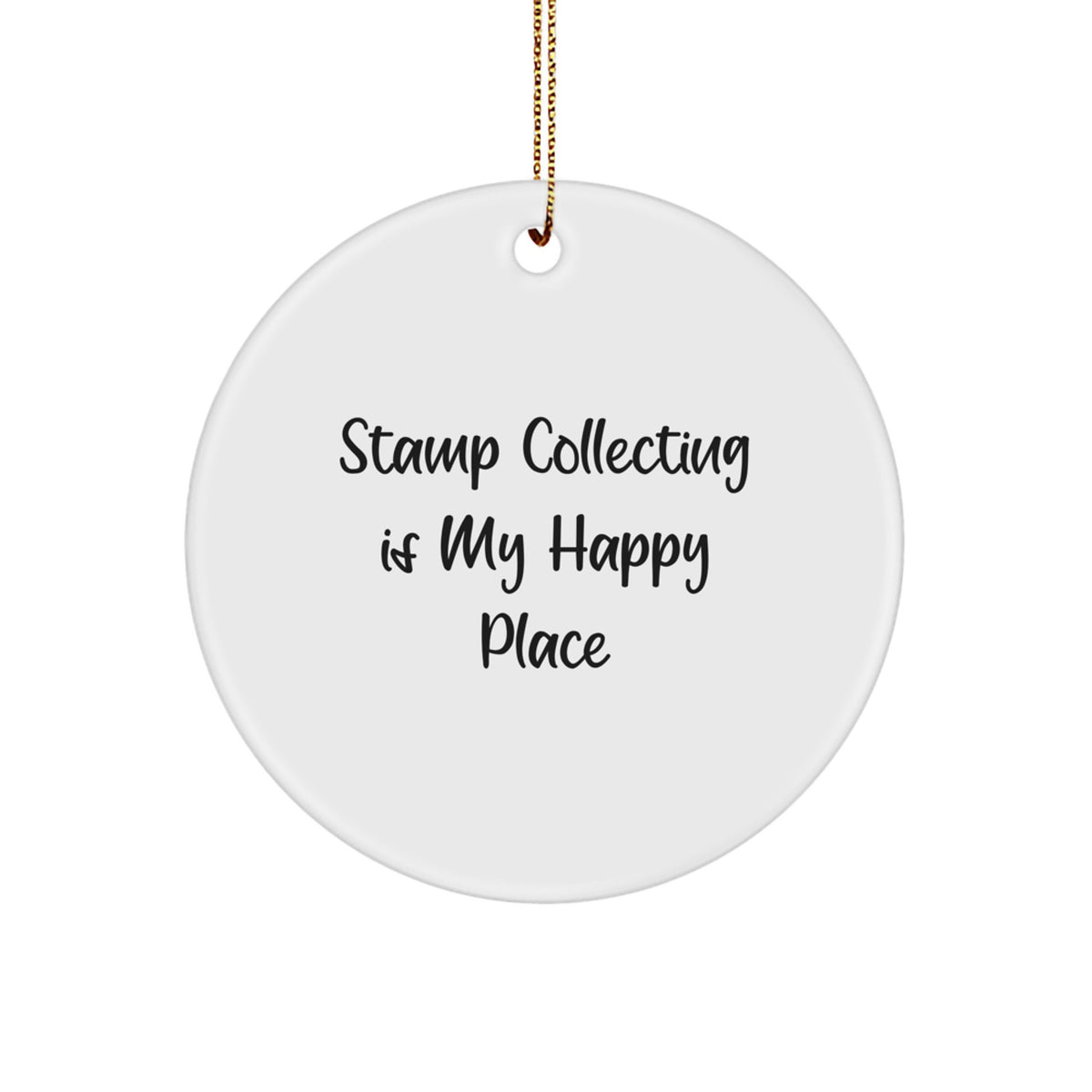 Funny Stamp Collecting Gifts from Friends for Stamp Collecting Enthusiasts Circle Ornament - Image 1