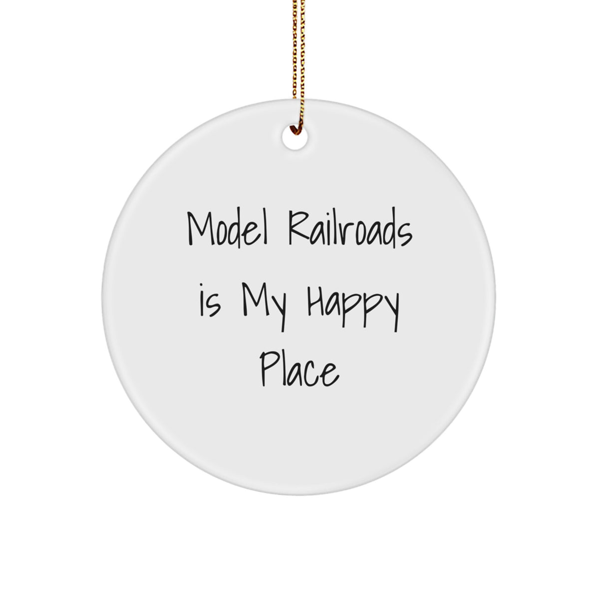 Christmas Gift for Her Model Railroads Ornament Present - Image 1