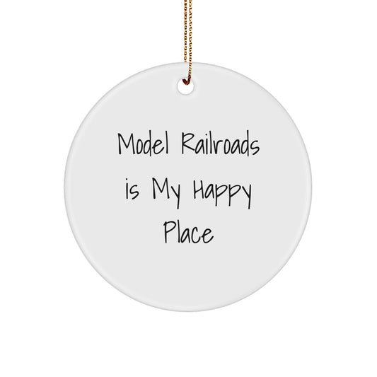 Christmas Gift for Her Model Railroads Ornament Present - Image 1