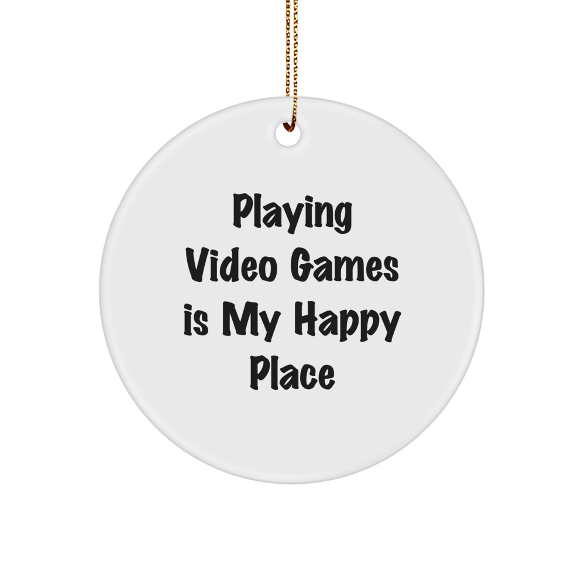 Funny Gaming Ornaments for Friends, Gifts for Playing Video Games Enthusiasts, Circle Ornaments for Christmas Unique Gifts from Family - Image 1