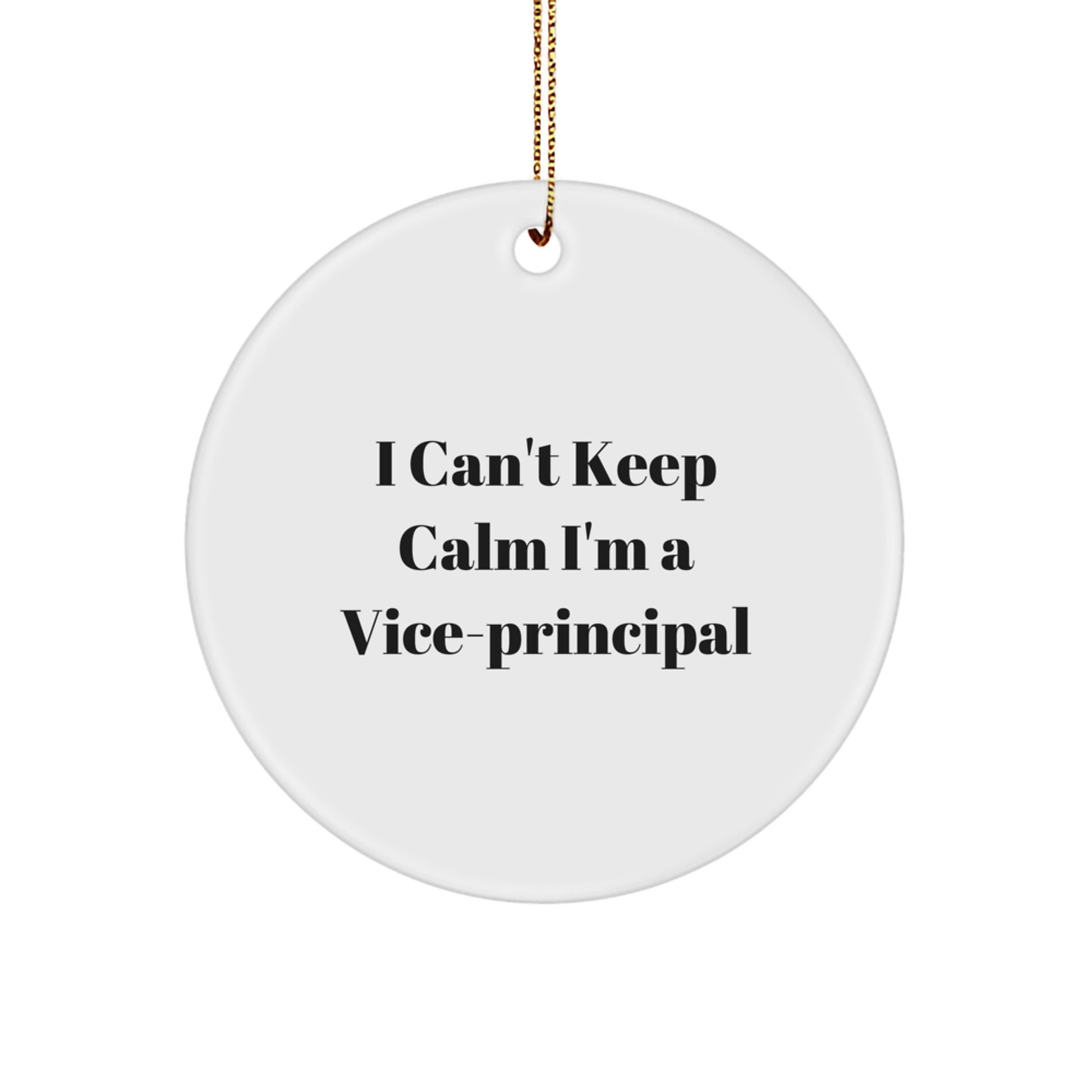 Funny Vice-principal Gifts for Men, Women, Coworkers, Friends, Family - I Can't Keep Calm I'm A Vice-principal Circle Ornament, Unique Christmas Unique Gifts from Friends - Image 1