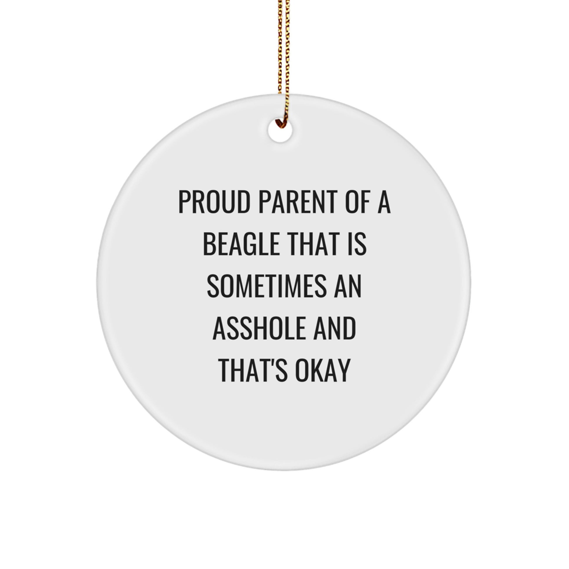 Beagle Circle Christmas Ornament Gift for Family Holiday Keepsake - Image 1