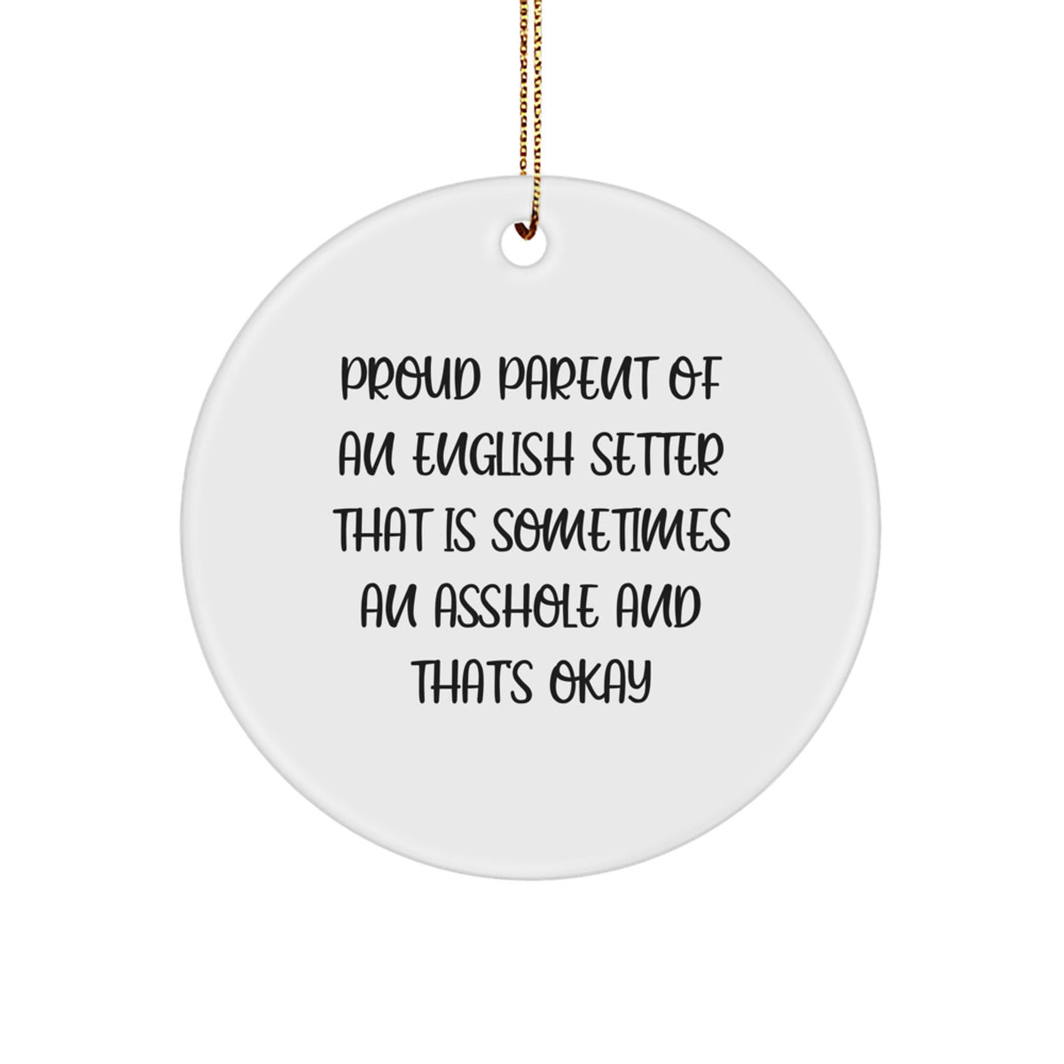 English Setter Keepsake Christmas Tree Ornament for Him Parent Gift - Image 1
