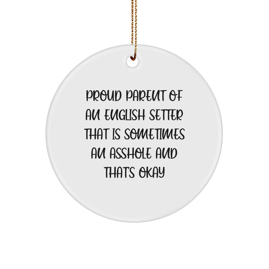 English Setter Keepsake Christmas Tree Ornament for Him Parent Gift - Image 1