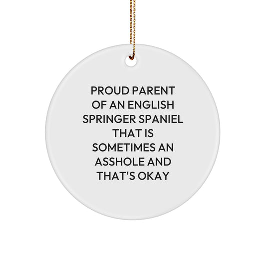 Funny English Springer Spaniel Dog Christmas Unique Gifts from Friends for Proud English Springer Spaniel Dog Owners, Cute Ornament - Image 1