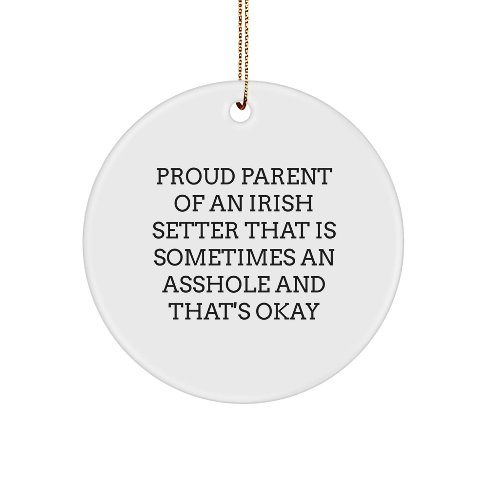 Favorite Irish Setter Circle Ornament for Kids Christmas Gift - Image 1