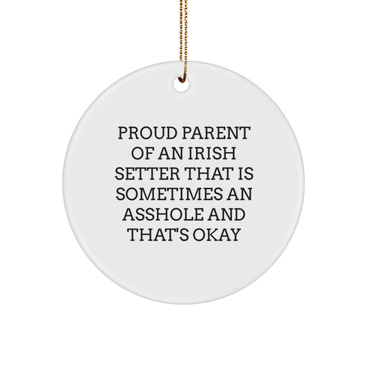 Favorite Irish Setter Circle Ornament for Kids Christmas Gift - Image 1