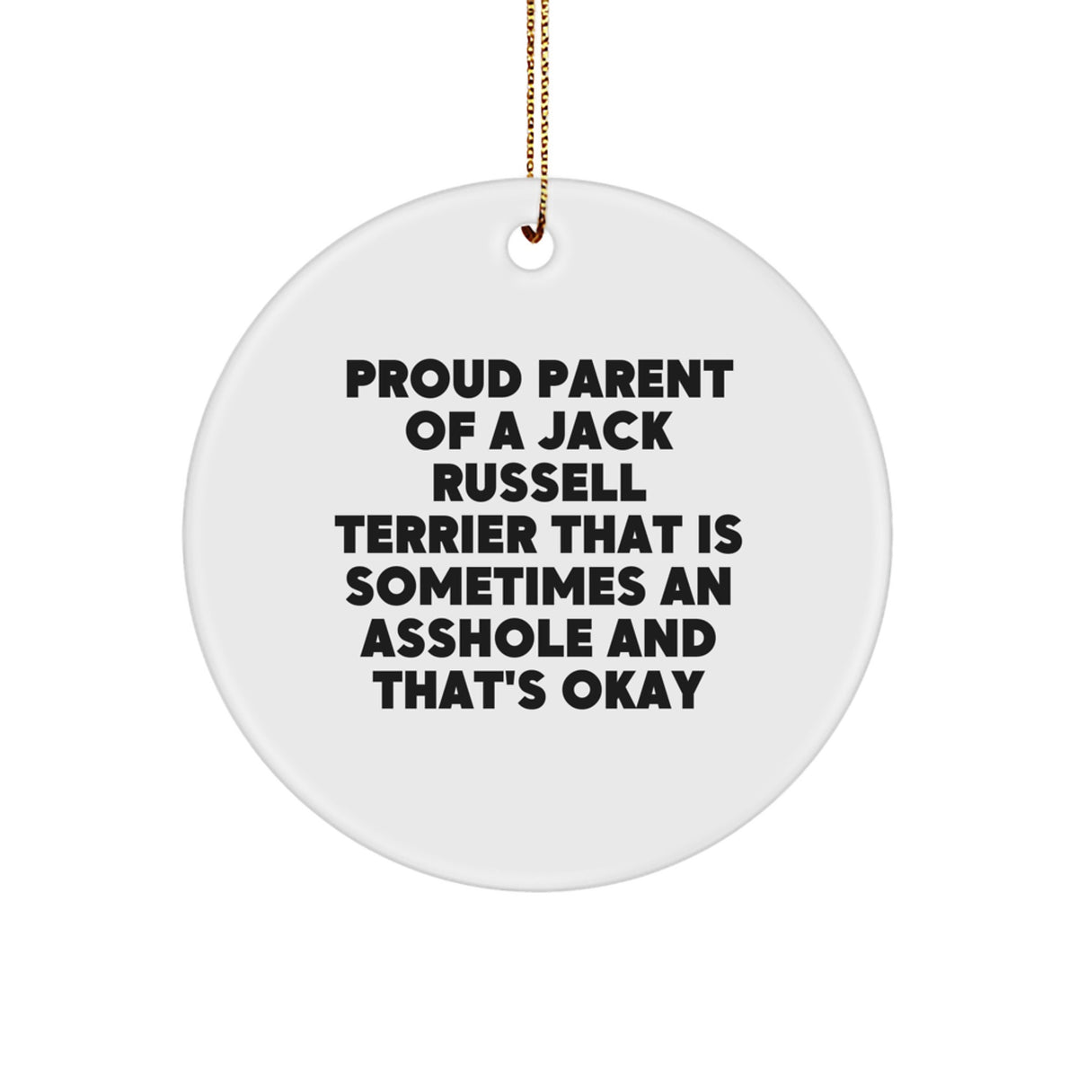 Jack Russell Parent Christmas Ornament Memento Gift for Teens and Love - Image 1