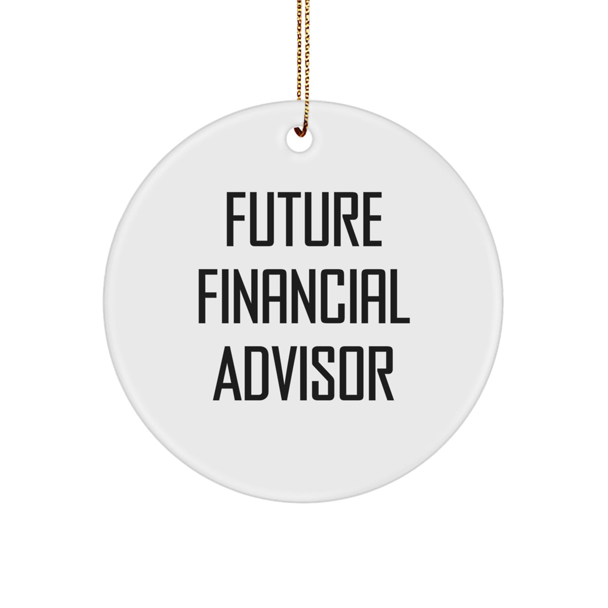 Funny Financial Advisor Circle Ornament Gifts from Friends for Men - Future Financial Advisor Quote Christmas Unique Gifts - Image 1