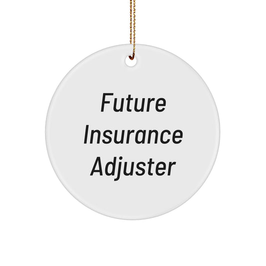 Funny Insurance Adjuster Christmas Circle Ornament Gifts from Friends for Men - Image 1