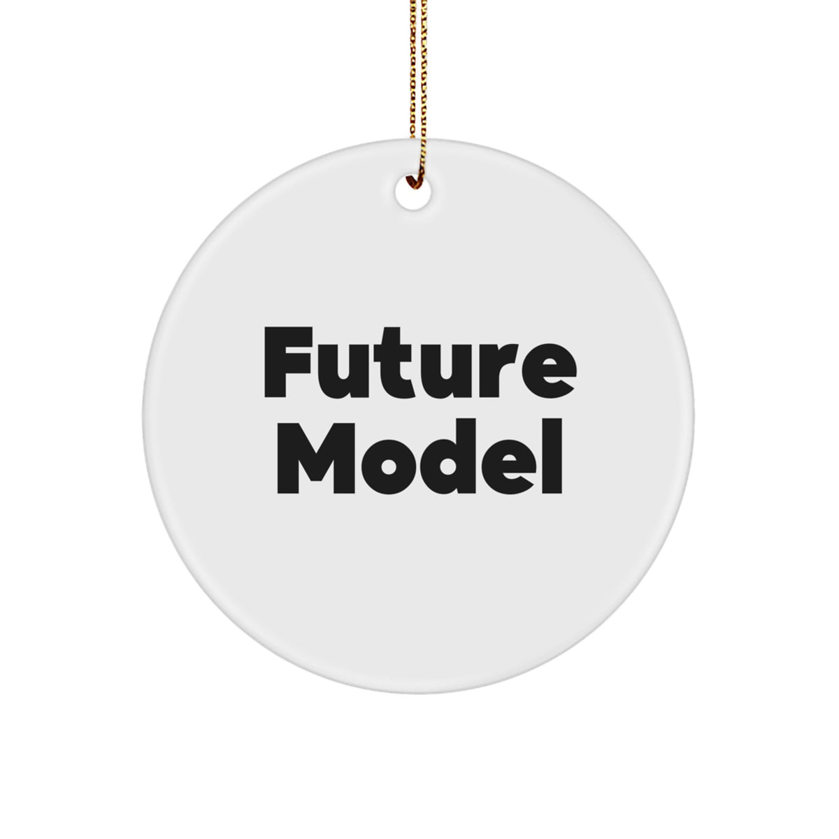 Funny Quote Gifts for Model Enthusiasts, Christmas Unique Circle Ornament for Friends, Family, and Coworkers - Image 1