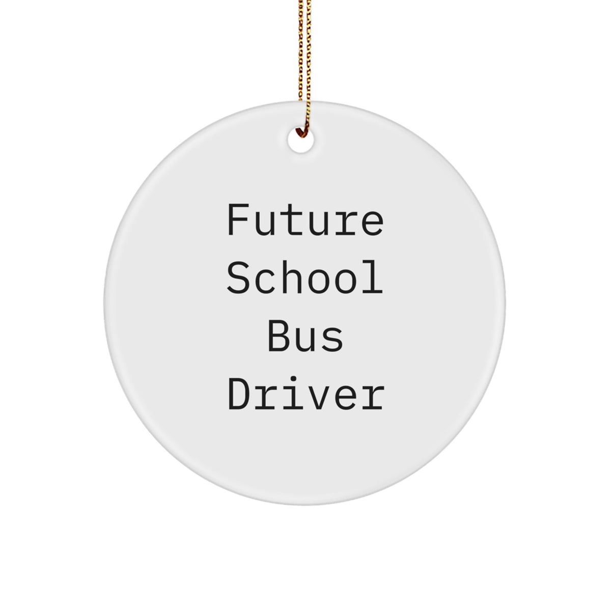 Funny Future School Bus Driver Gifts from Family - Unique Circle Ornament, Christmas Unique Gifts for School Bus Drivers, School Bus Driver Christmas Tree Decoration - Image 1
