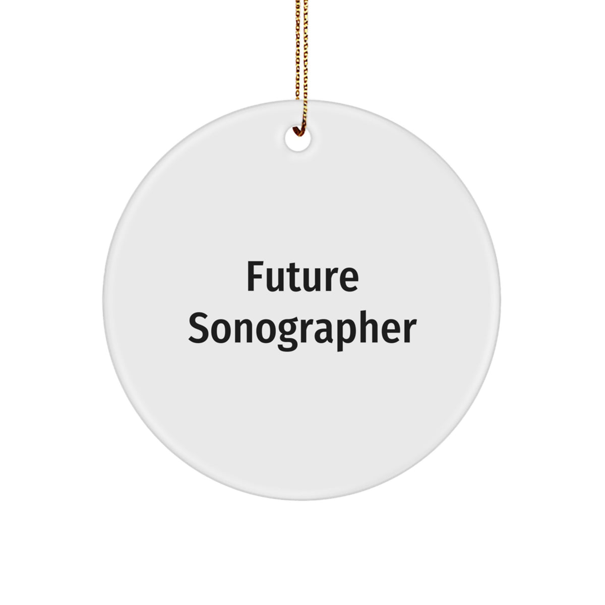 Funny Quote Gifts for Future Sonographer - Sonographer Christmas Circle Ornament, Gifts from Family for Men, Women, Friends, Coworkers, or Family - Image 1