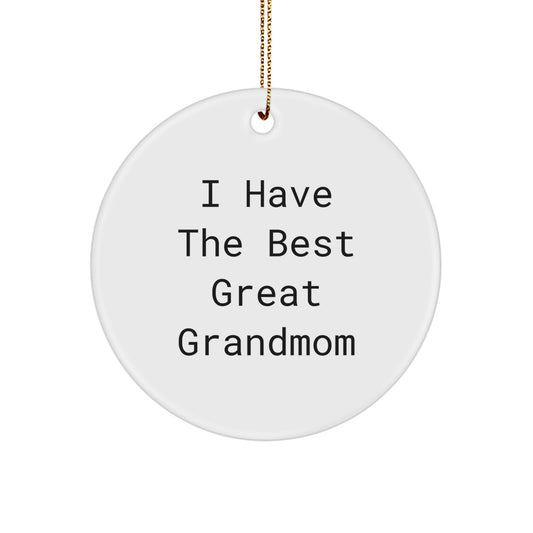 Merry Grandmom Circle Ornament Gift for Coworkers Idea Christmas - Image 1