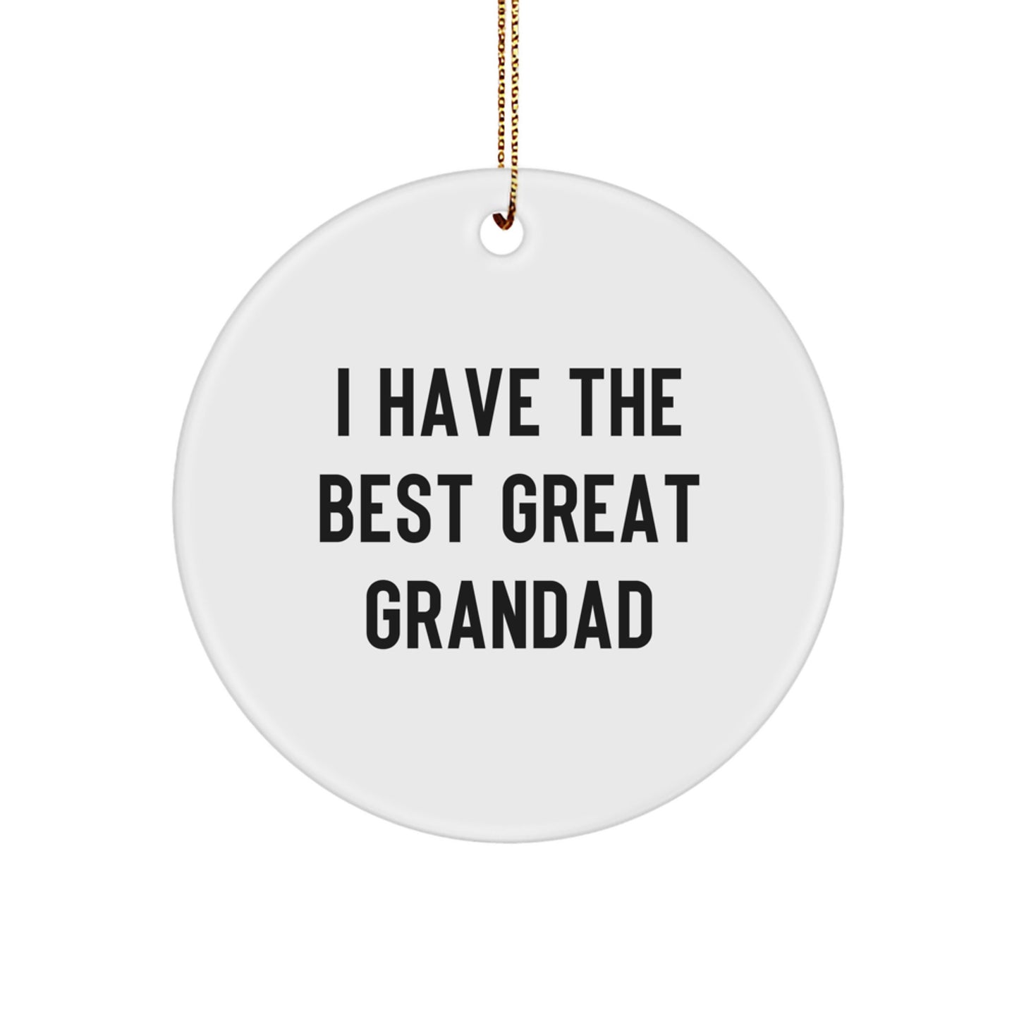 Funny Grandad Circle Ornament, Gifts from Family for Grandad, Unique Christmas Unique Gifts for Grandad - Image 1