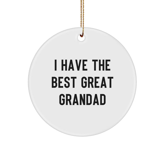 Funny Grandad Circle Ornament, Gifts from Family for Grandad, Unique Christmas Unique Gifts for Grandad - Image 1