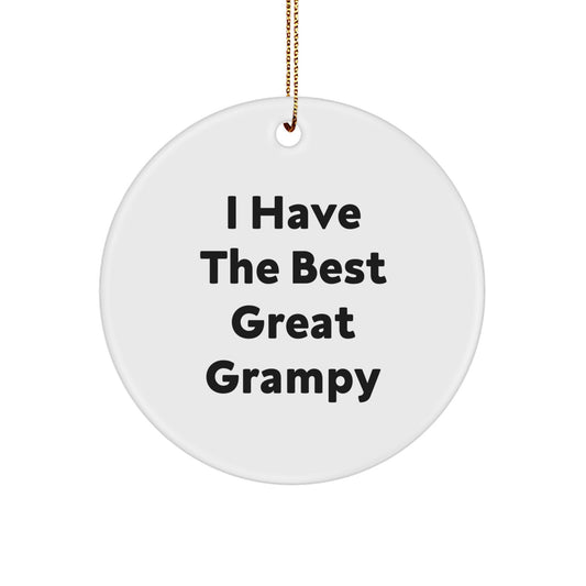 Funny Grampy Circle Ornament Gifts from Grandparents, Great Christmas Unique Gifts for Grampy Men, Great Men Gifts, Great Family Unique Gifts - Image 1