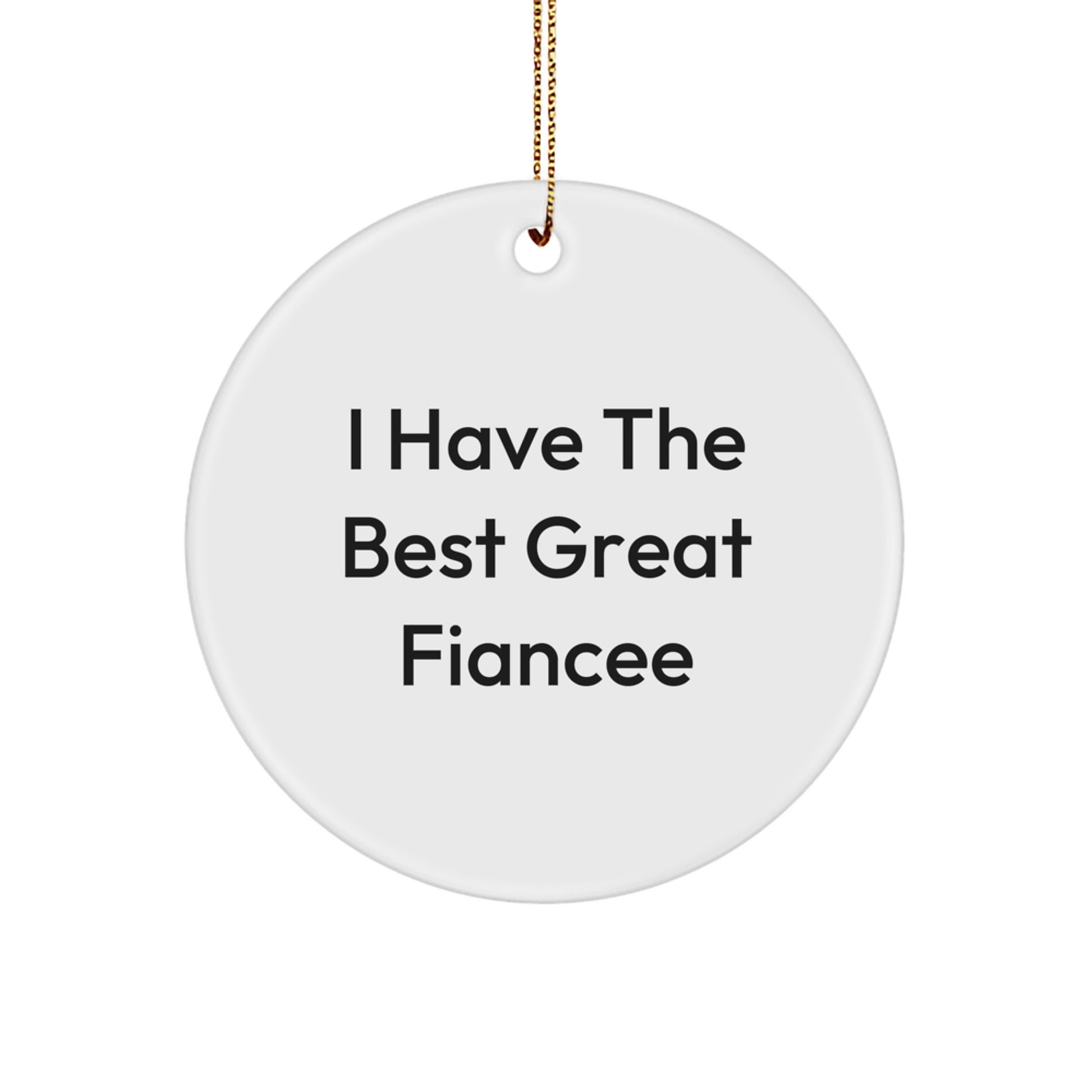 Funny Fiancee Circle Ornament Gifts from Men to Women Friends Family for Christmas Unique Decoration - Image 1