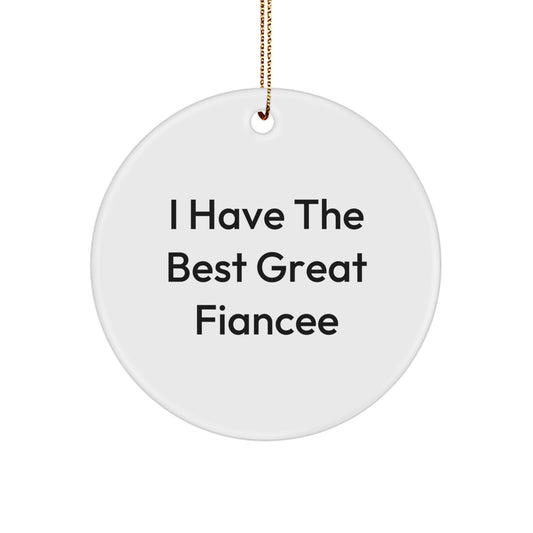 Funny Fiancee Circle Ornament Gifts from Men to Women Friends Family for Christmas Unique Decoration - Image 1