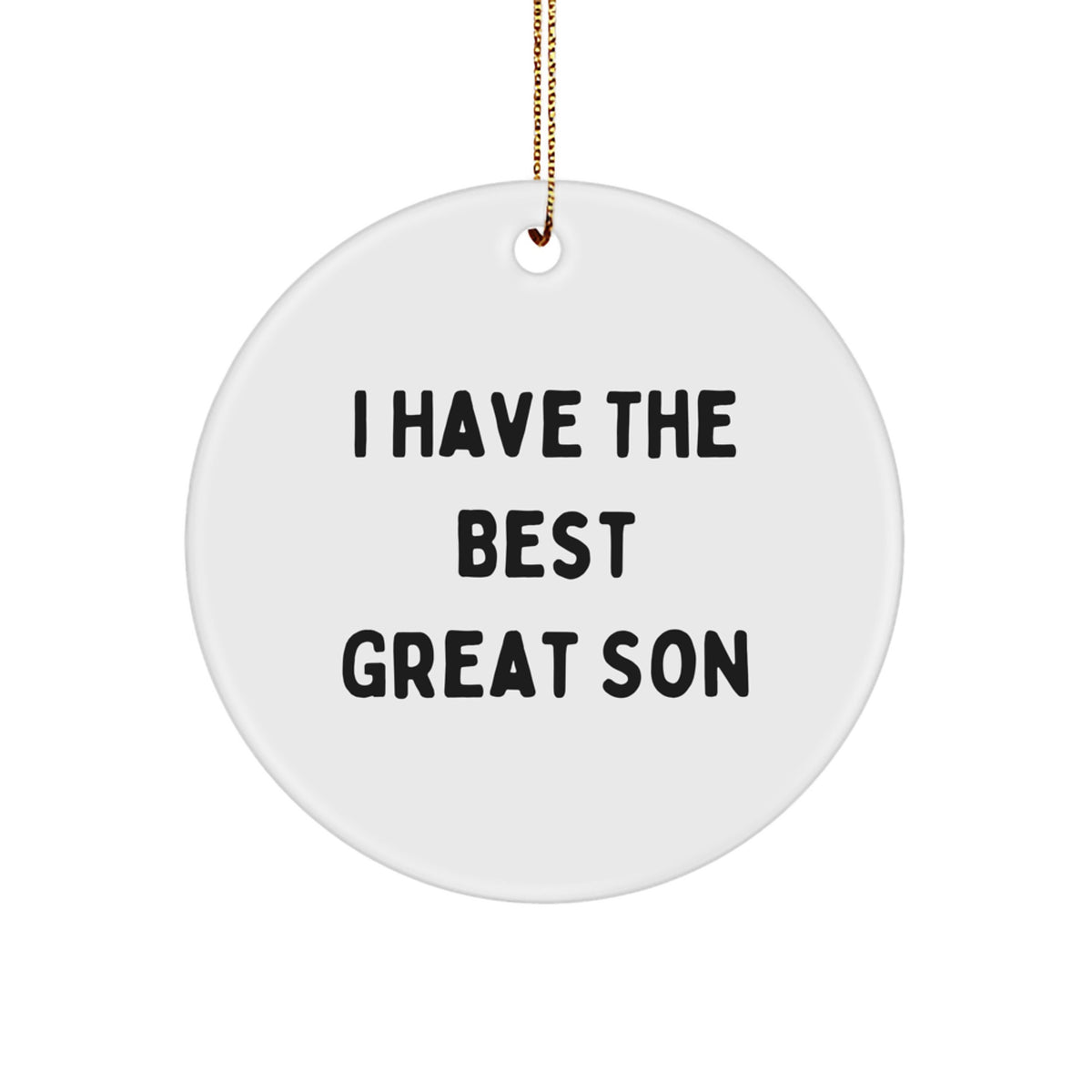Christmas Gift Present for Dad Circle Ornament with "I Have The Best - Image 1