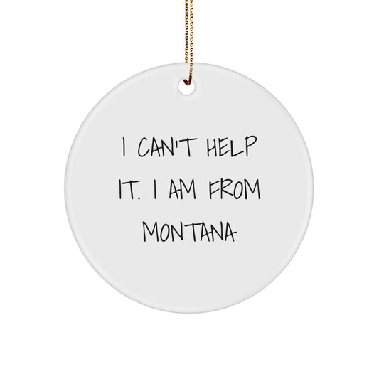 Funny Montana Gifts from Friends and Family - I Can't Help It. I Am From Montana Christmas Unique Gifts for Men Women - Image 1