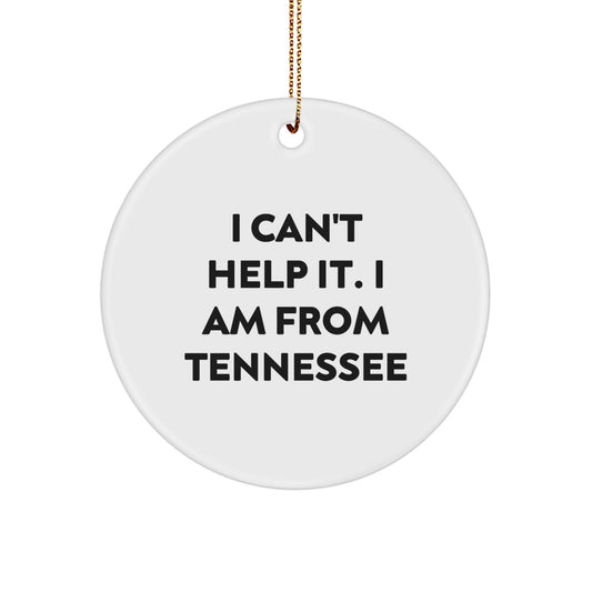 Tennessee Circle Ornament Gifts from Friends and Family, Cute I Can't Help It - Image 1