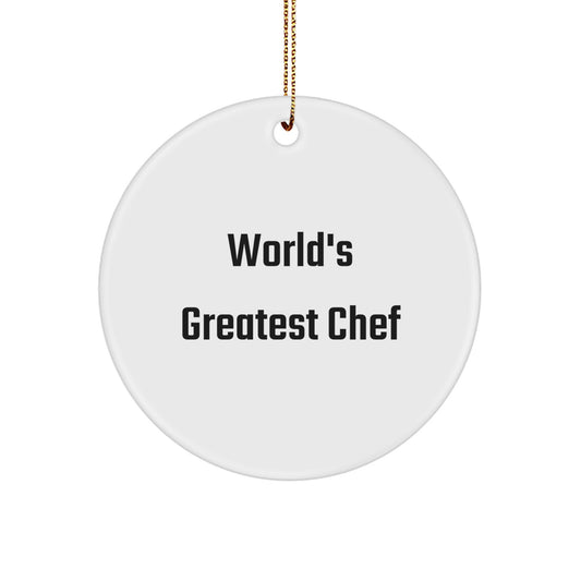 World's Greatest Chef Quotes Funny Circle Ornament Gifts from Friends for Men - Image 1