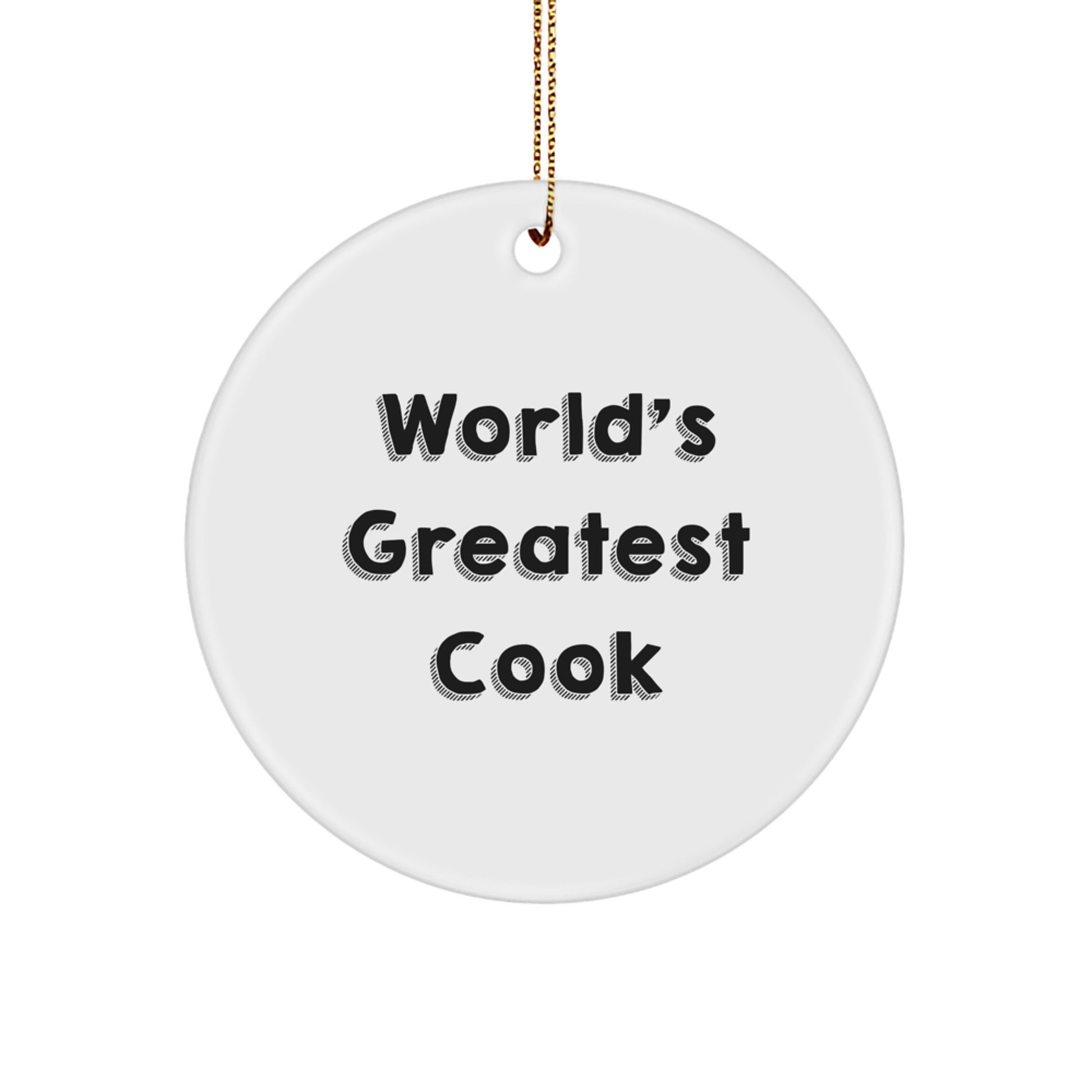 Funny World's Greatest Cook Circle Ornament Gifts for Husband from Family - Cute Cook Decorations for Christmas Unique Gifts - Image 1