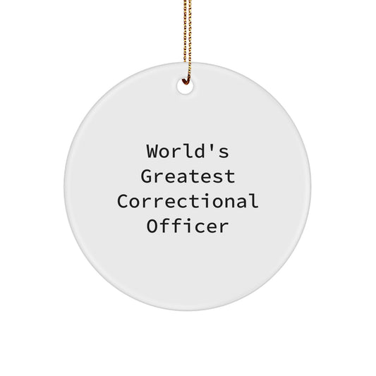 Christmas Gift World's Greatest Correctional Officer Ornament for Teens - Image 1