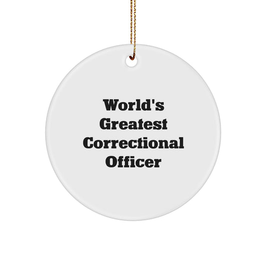 Christmas Ornament Gift for Family World's Greatest Correctional Officer - Image 1