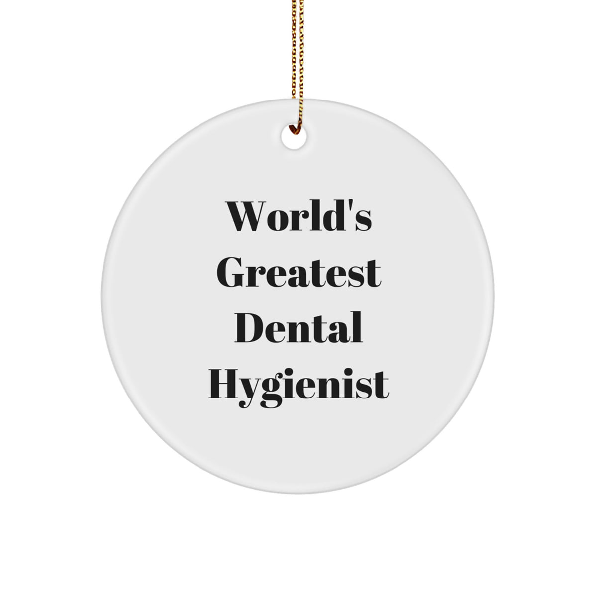 Favorite Kids Dental Hygienist Circle Ornament Christmas Gift - Image 1
