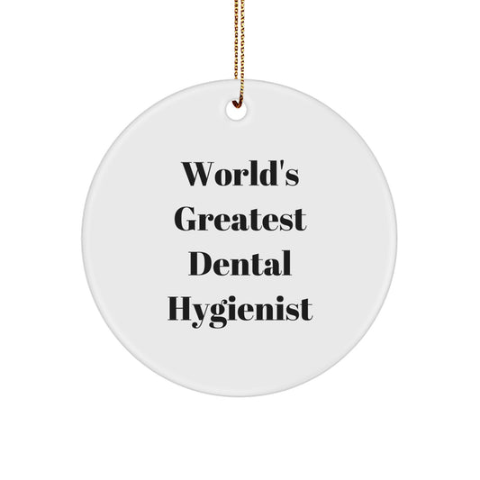 Favorite Kids Dental Hygienist Circle Ornament Christmas Gift - Image 1