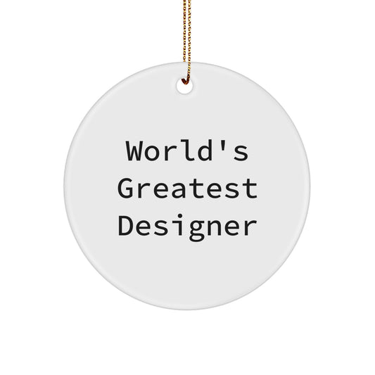 Designer Circle Ornament Idea Gift for Coworkers Holiday Christmas - Image 1
