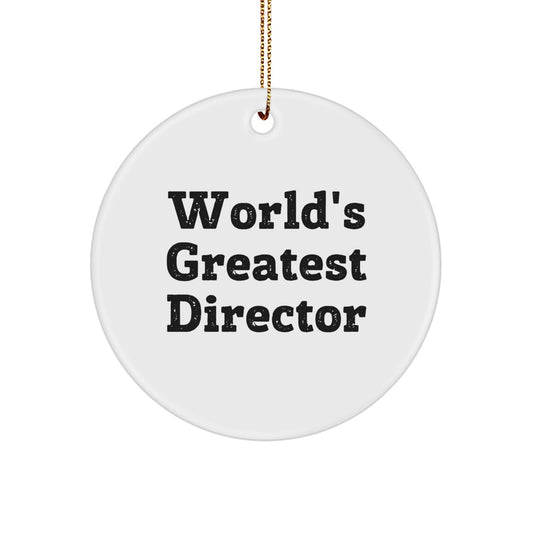 Christmas Gift World's Greatest Director Ornament Present for Her - Image 1
