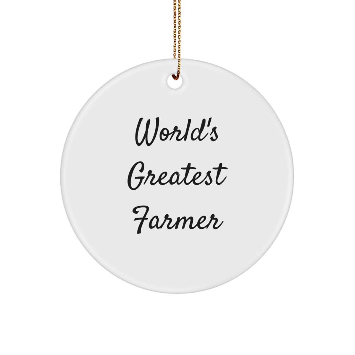 Christmas Gift for Her Farmer Circle Ornament – Greatest Farmer - Image 1