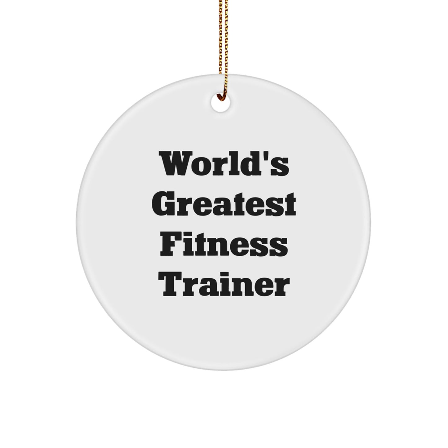 Circle Fitness Trainer Ornament for Coworkers Idea Christmas Gift - Image 1