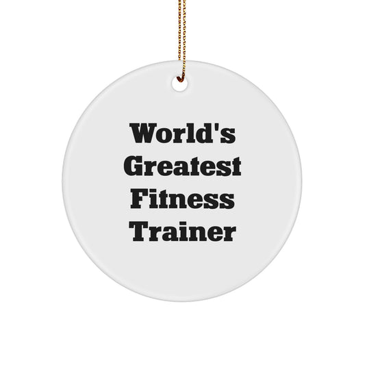Circle Fitness Trainer Ornament for Coworkers Idea Christmas Gift - Image 1