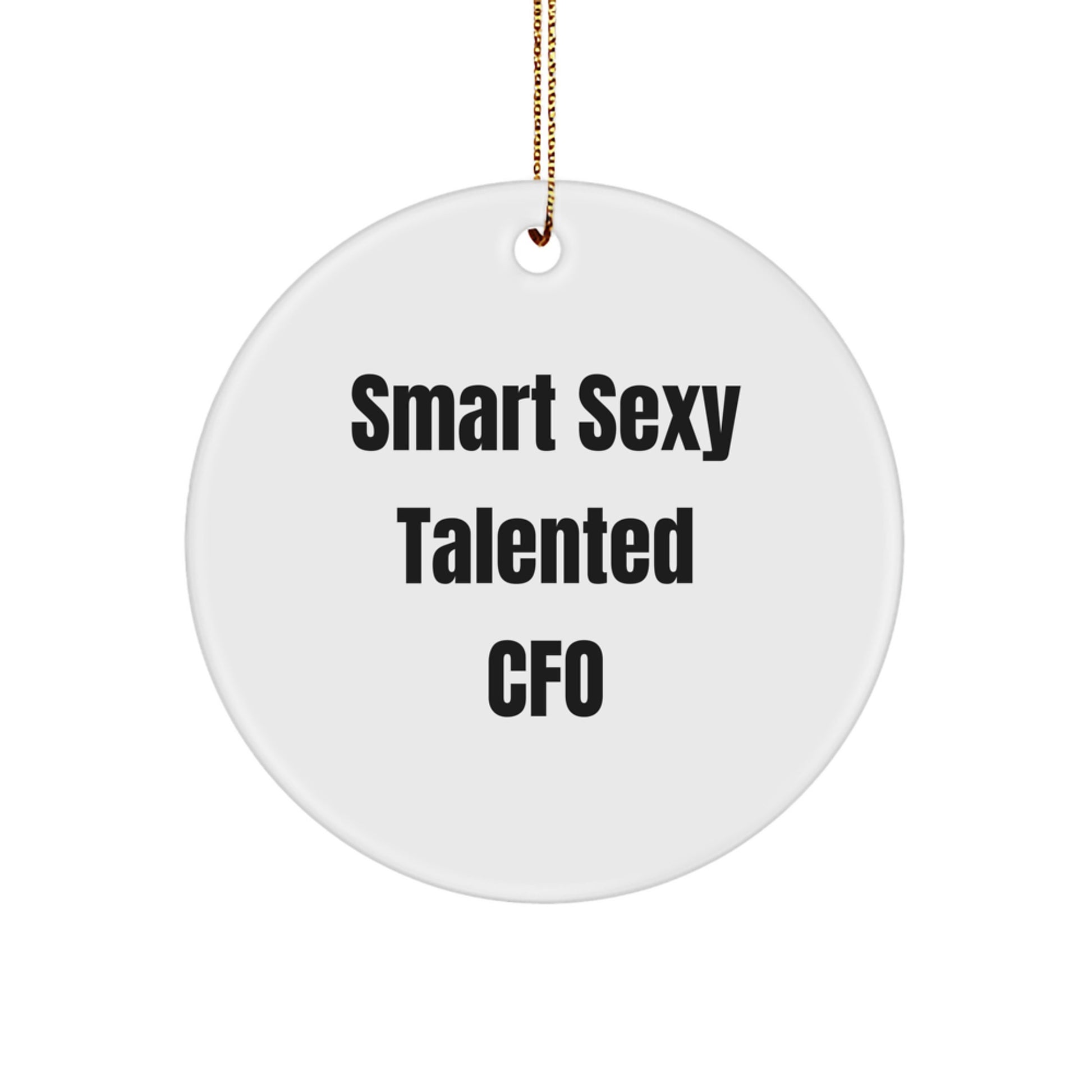 Smart Sexy Talented CFO Christmas Unique Gift Circle Ornament - Funny Quote for CFO, Friends, Family, Coworkers - Image 1