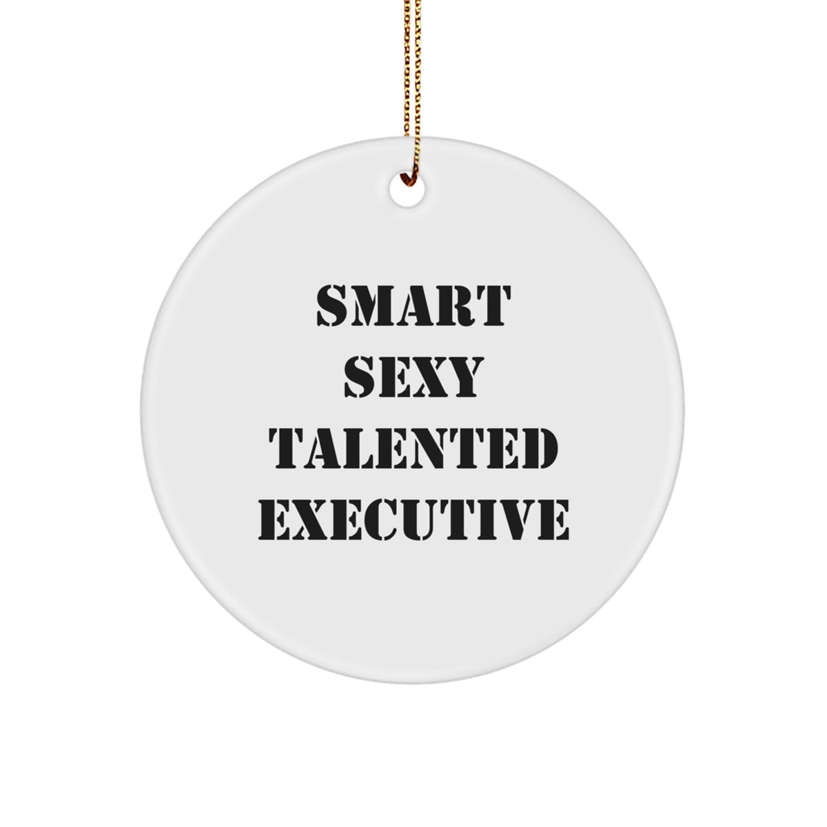 Funny Executive Gifts from Friends - Smart Sexy Talented Executive Circle Ornament for Christmas Unique Gifts - Image 1