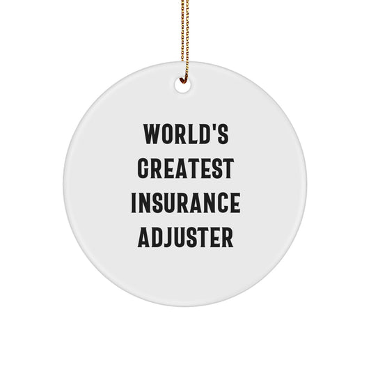 Funny World's Greatest Insurance Adjuster Gifts for Men, Christmas Unique Ornament for Insurance Adjuster Friends from Family - Image 1
