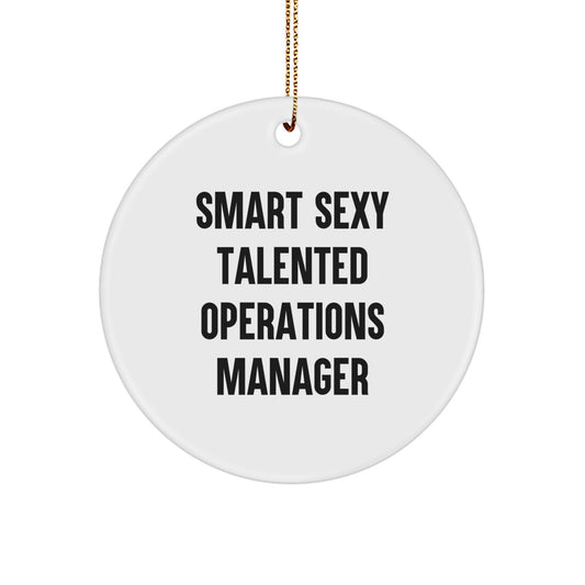 Funny Operations Manager Office Christmas Unique Gifts for Women 'Smart Sexy Talented' - Image 1