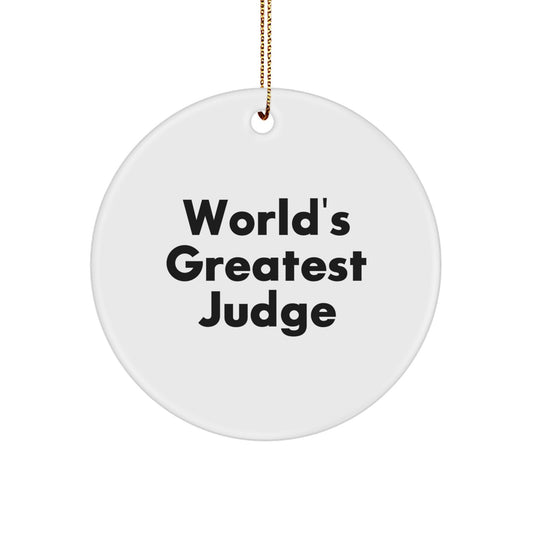 Fun Judge Circle Ornament Gifts from Friends and Family for Christmas - Image 1