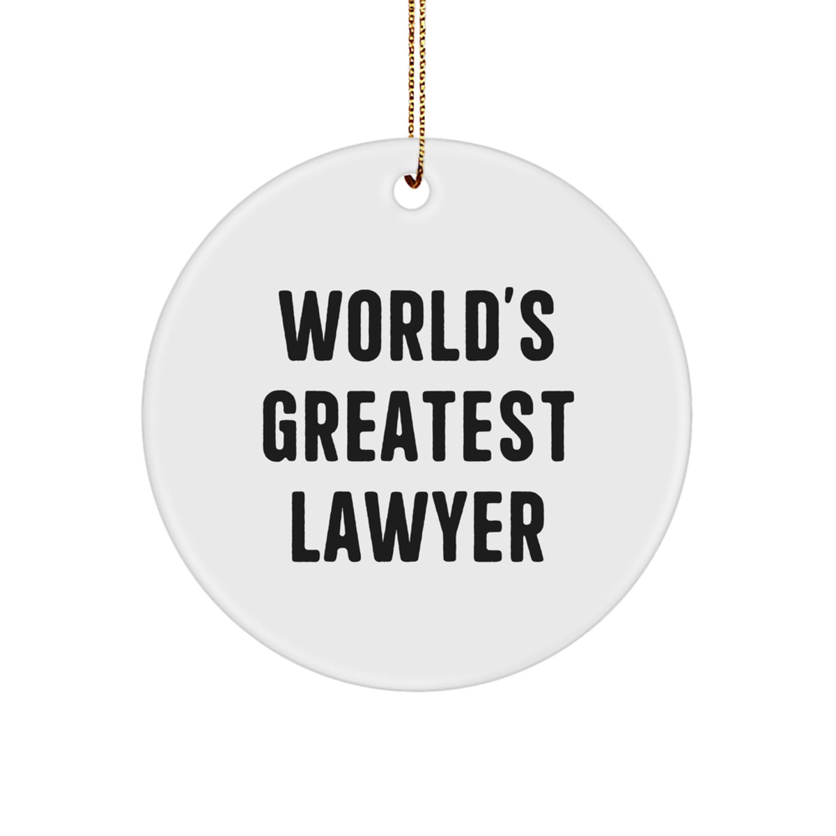 Christmas Gift Present for Her Lawyer World's Greatest Lawyer Ornament - Image 1