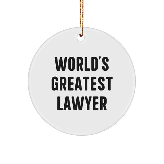 Christmas Gift Present for Her Lawyer World's Greatest Lawyer Ornament - Image 1