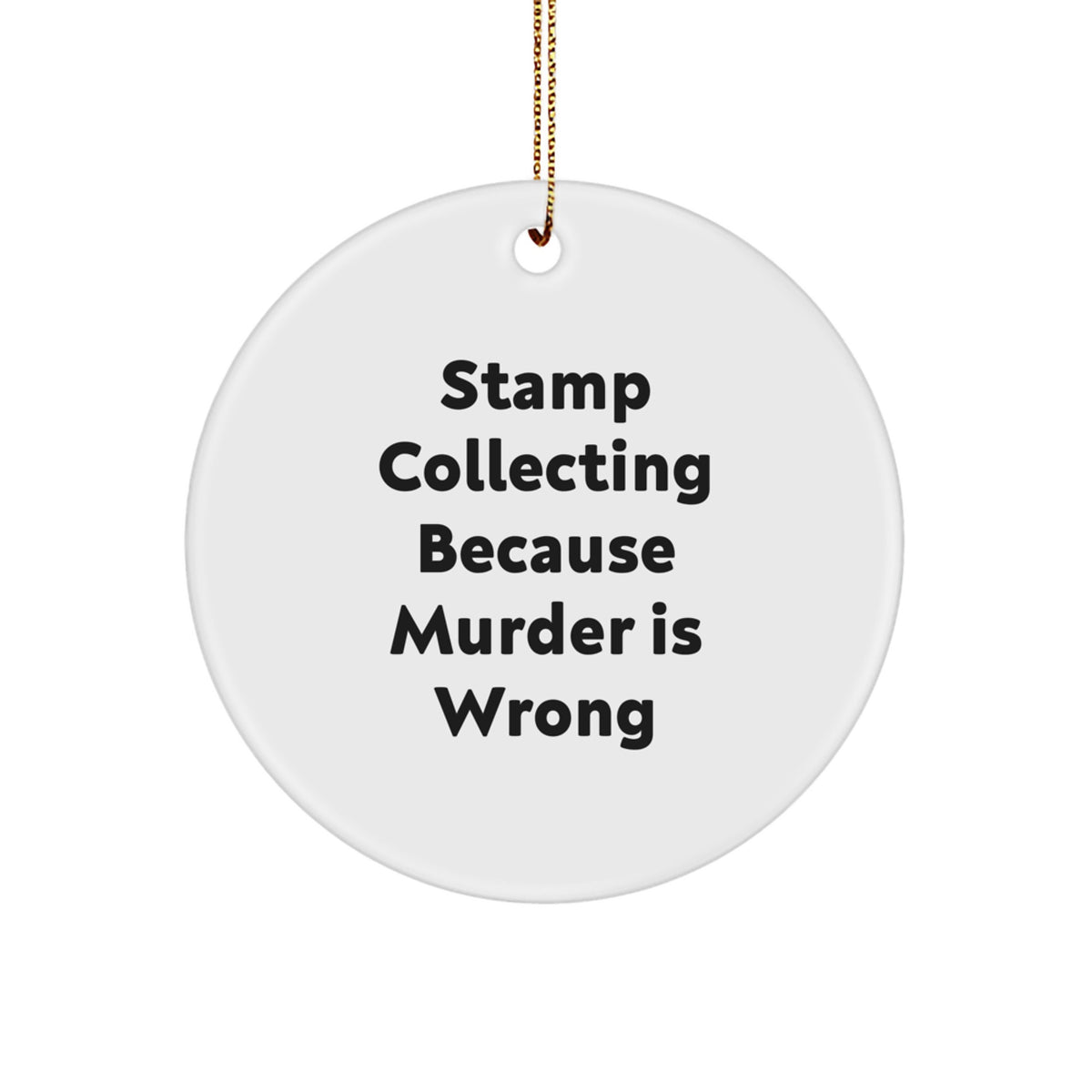 Christmas Unique Gift Ornament for Her Stamp Collecting Fun Present - Image 1