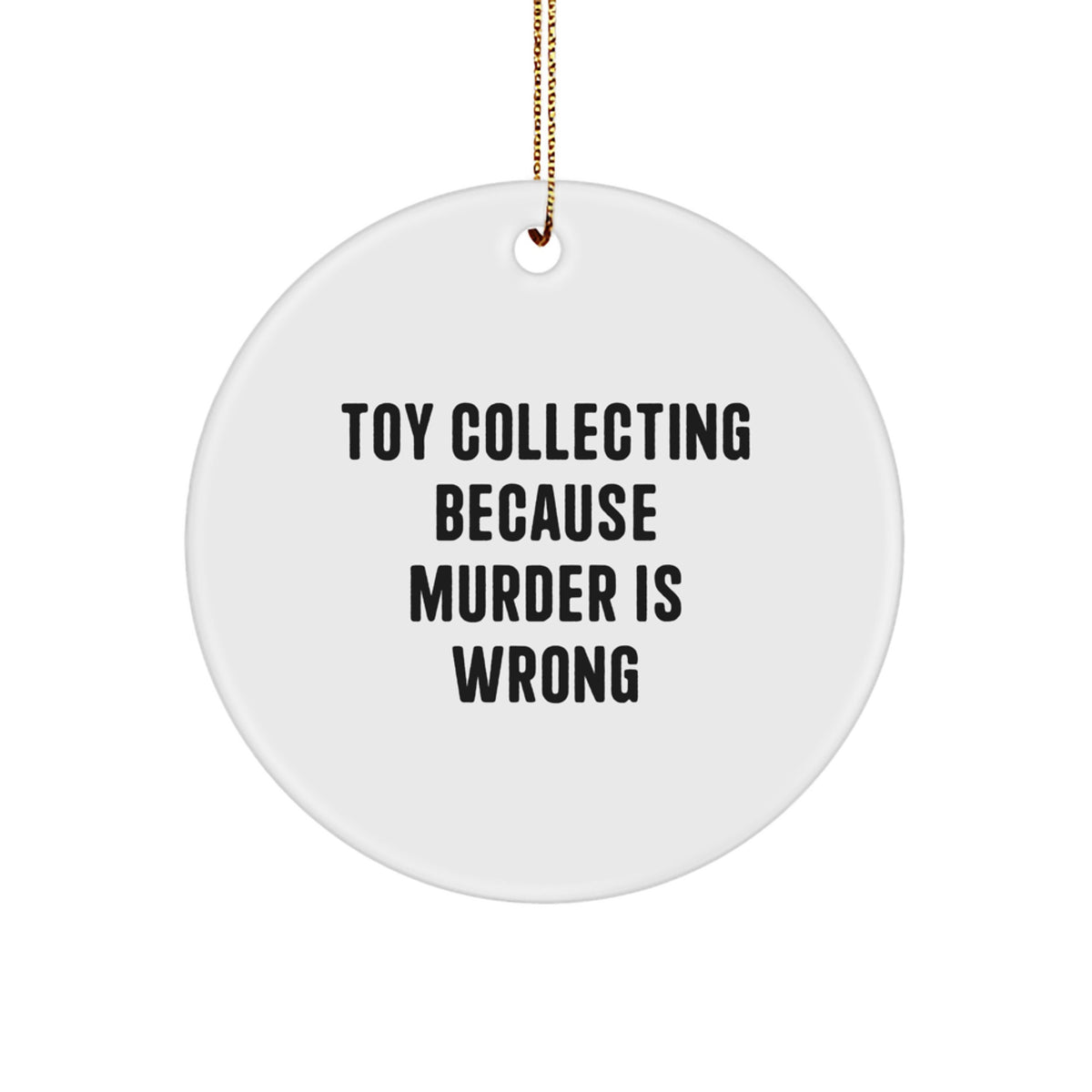 Whimsical Toy Collecting Circle Ornament for Friends Christmas Unique Gift - Image 1
