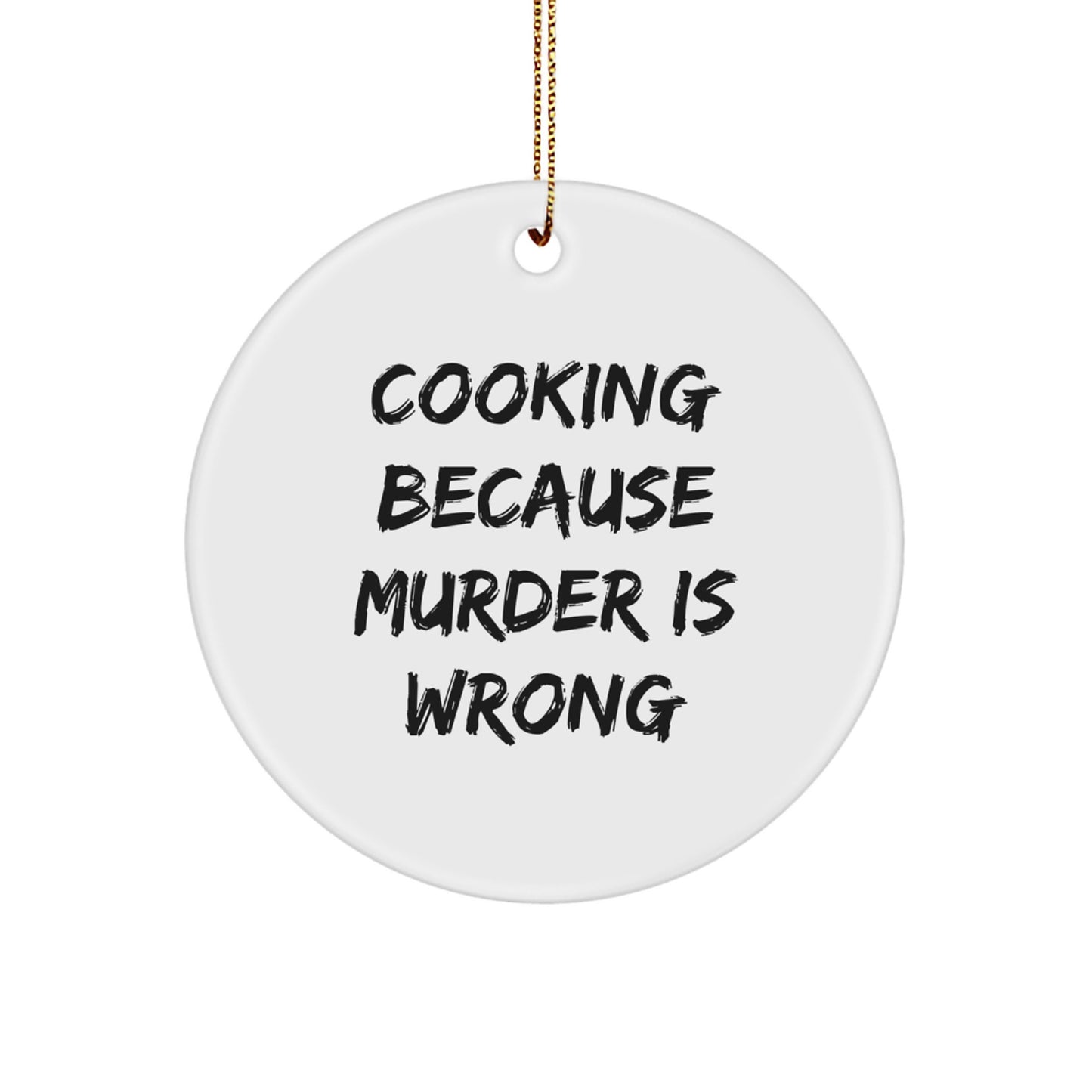 Funny Cooking Circle Ornament Gifts from Friends for Christmas Cooking Lovers - Image 1