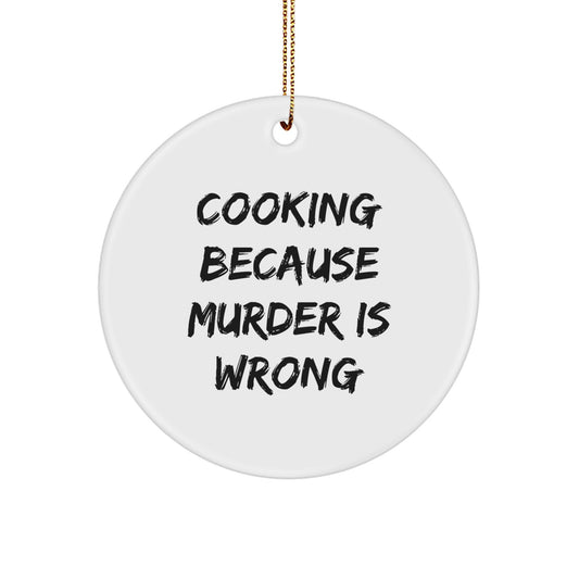 Funny Cooking Circle Ornament Gifts from Friends for Christmas Cooking Lovers - Image 1