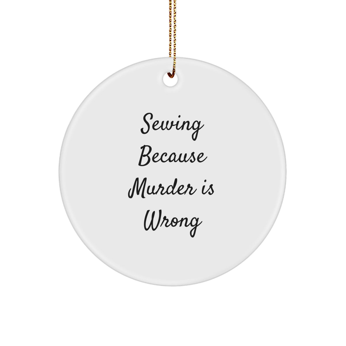 Sewing Circle Ornament Gift for Happy Kids Favorite Christmas Holiday - Image 1